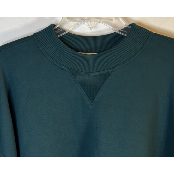 CALIA Scuba Pique Crew Sweatshirt Women Large Sea Green Athleisure Soft Pullover - Picture 7 of 12